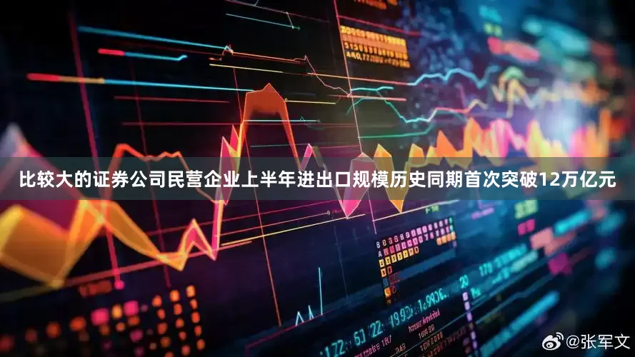 比较大的证券公司民营企业上半年进出口规模历史同期首次突破12万亿元